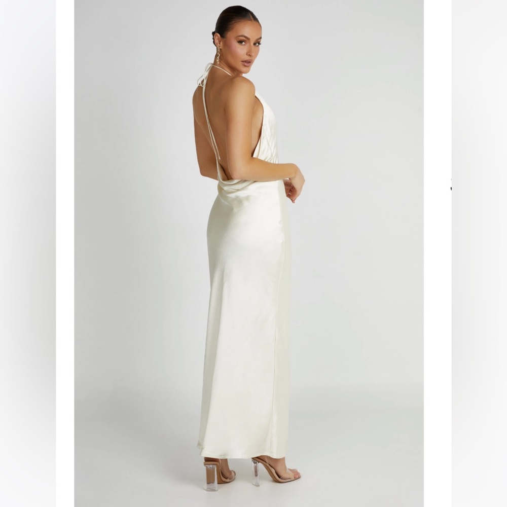 Meshki Sammy Satin Halter dress